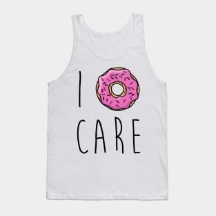 I Donut Care funny graphic tee Tank Top